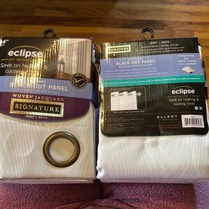 ECLIPSE Signature Blackout Thermal Grommet 52” x 84”L Curtain Panel, Casey White